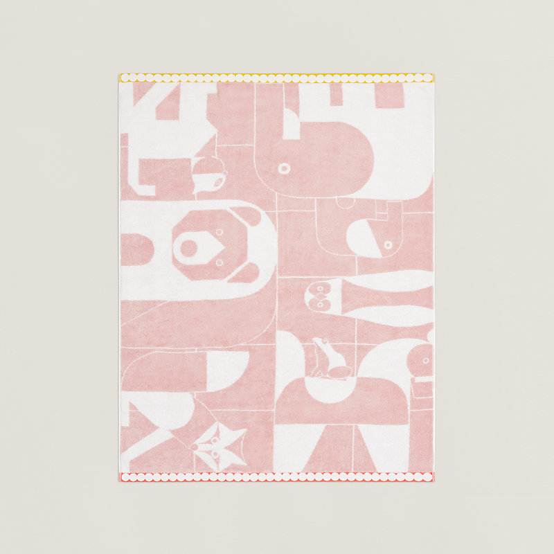 バスタオル 《アニモー・ブロック》 - ブルー | Hermès - エルメス